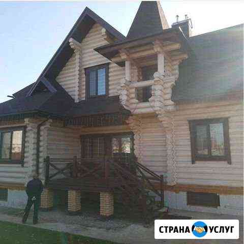Шлифовка сруба и Покраска деревянного дома Уфа