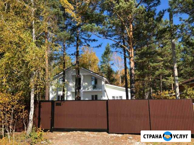 Качественные откатные ворота, калитка, забор Иркутск - изображение 1