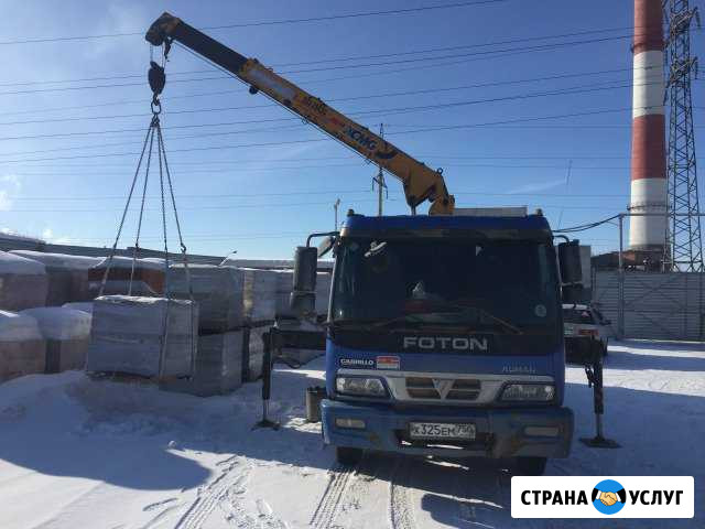 Услуги крана - манипулятора - самогруза Новосибирск - изображение 1