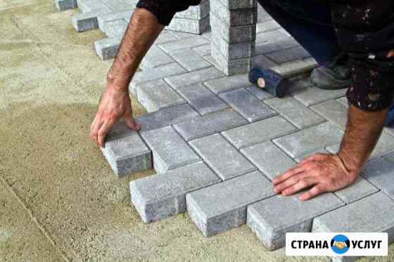 Укладка тротуарной плитки, брусчатки Таганрог