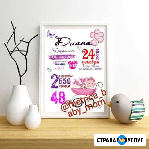 Метрика детская, постеры Набережные Челны - изображение 1