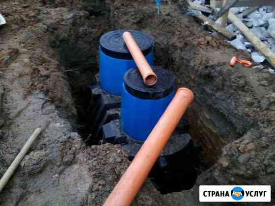 Монтаж септика горизонтальный Калининград