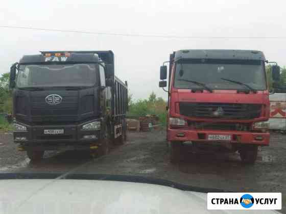 Услуги самосвалов 35тн до 20м3 Хабаровск