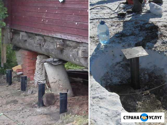 Монтаж, ремонт фундамента: 6 на 6 м, сваи Бронницы - изображение 1