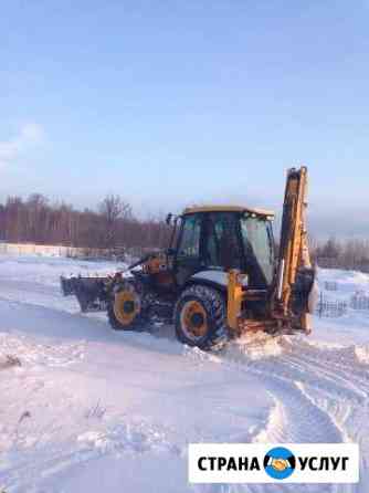 Экскаватор - погрузчик JCB4, JCB 200. Планировка у Сергиев Посад