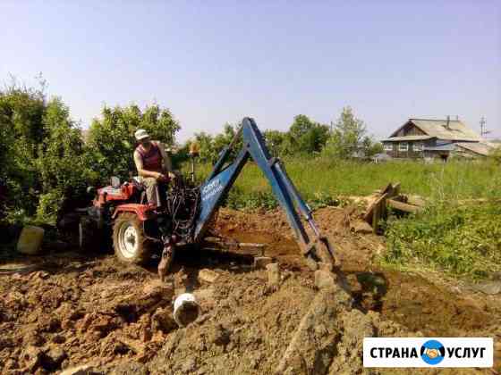 Миниэкскаватор газ. вода. траншеи.ёмкости. фундаме Кез