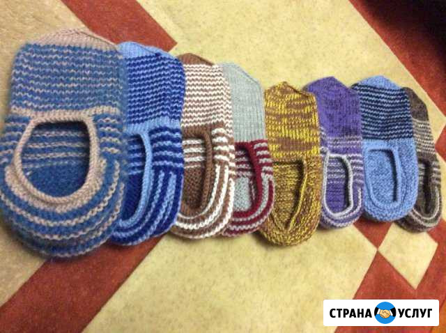 Вязаные тапочки Салехард - изображение 1