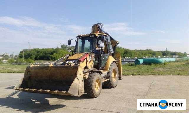 Аренда экскаватора погрузчика сат 428+ г/м+уз.ковш Челябинск - изображение 1