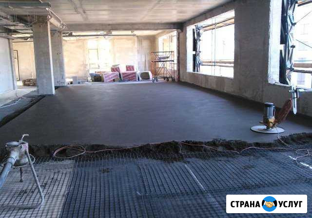 Стяжка пола (механизированная) за 1 день до 450 кв Смоленская - изображение 1