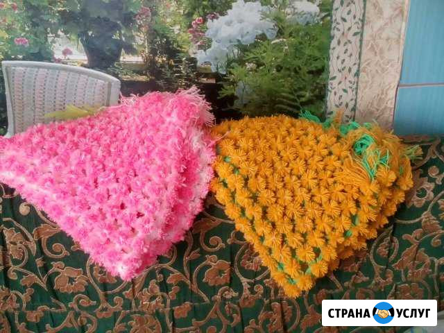 Вяжу помпонные детские пледики Прокопьевск - изображение 1