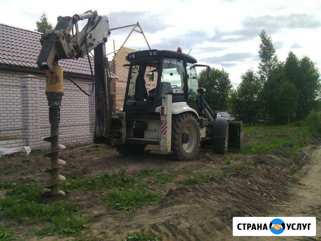 Экскаватор погрузчик услуги ямобур уборка мусора Смоленск - изображение 1
