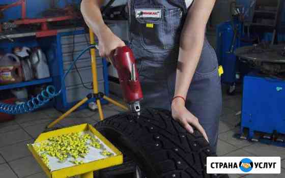 Дошиповка, восстановление ошиповки зимних шин Омск