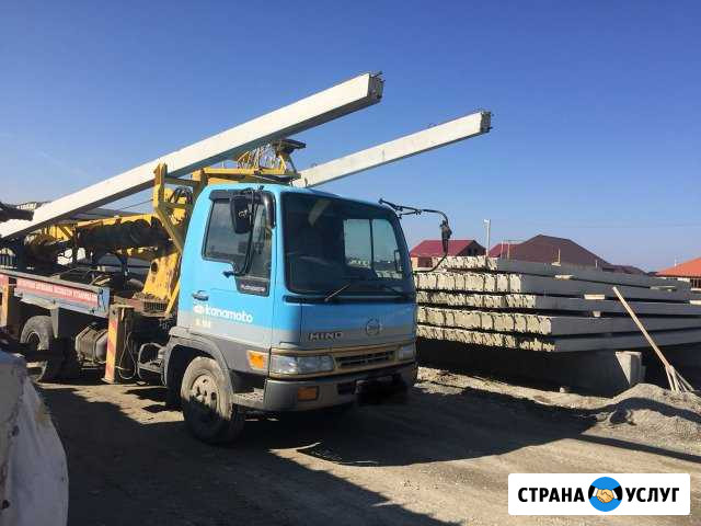 Ямобур.автовышка.доставка и установка столбов Шали - изображение 1