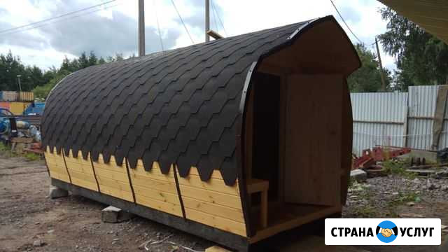 Большая Баня-бочка Лукоморье 5 м Старая - изображение 1