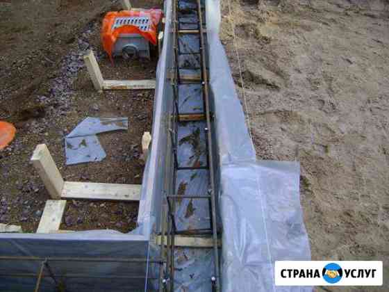 Бетонные работы,фундаменты, земельные работы Лог