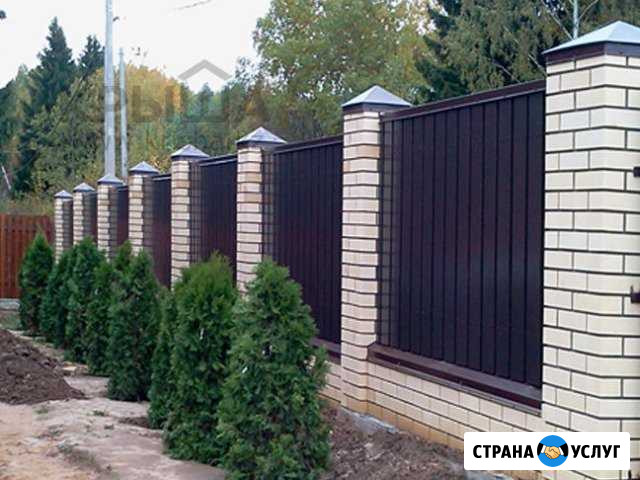 Заборы профлист кованные рабица деревянные Боровск - изображение 1