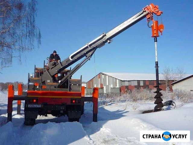Ямобур. Бурим на сваи фундамента, бетон на Объекте Оренбург - изображение 1