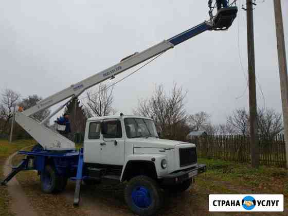 Автовышка,спил деревьев,чистка водосточки и кровли Смоленск