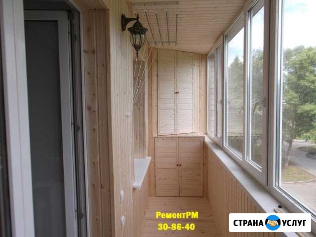 Отделка обшивка вагонкой балконов лоджий бань домв Саранск - изображение 1