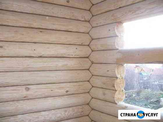 Шлифовка бани, покраска Казань