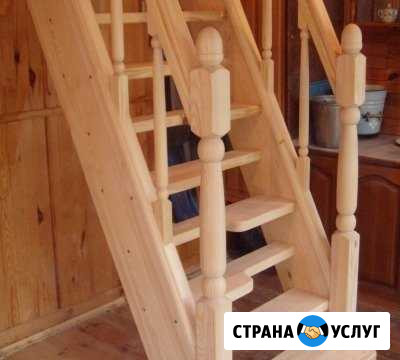 Лестница (гусиный шаг) из хвойных пород (арт. 302) Липецк - изображение 1