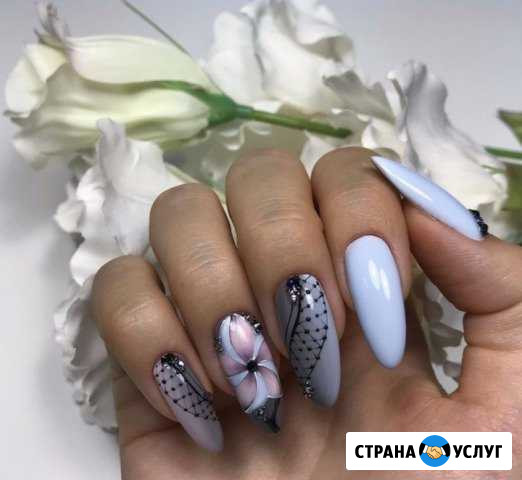Наращивание + гель лак с дизайном Рязань - изображение 1