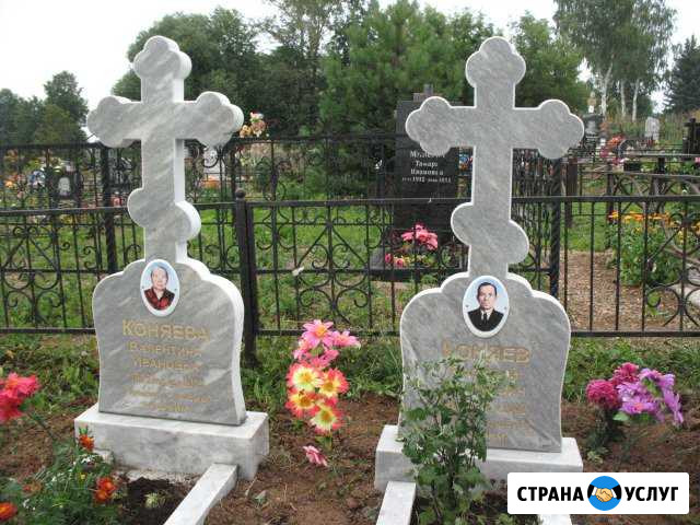 Памятники из серого мрамора,установка Ярославль - изображение 1