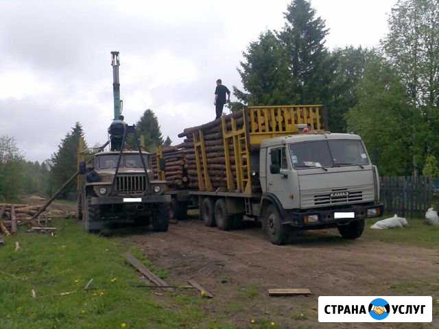 Лесовоз,перевозка леса,коники,камаз с прицепом Медведево - изображение 1