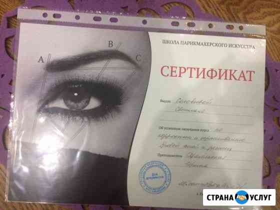 Окраска и коррекция бровей и ресничек Псков