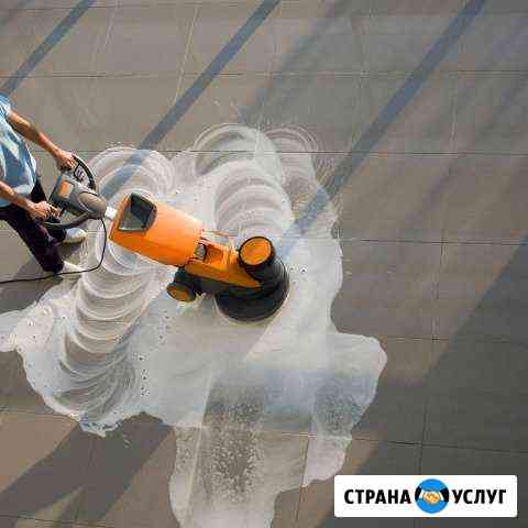 Глубокая чистка пола роторной машиной Киров