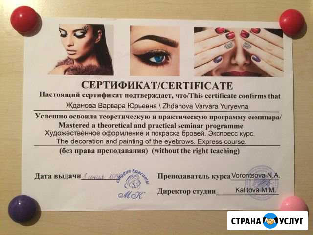 Оформление бровей и ресниц хной Дебёсы - изображение 1