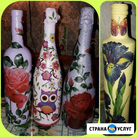 Декупаж на бутылках и прочем Санкт-Петербург - изображение 1