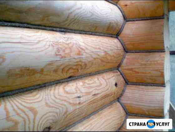 Конопатка, шлифовка, покраска Казань