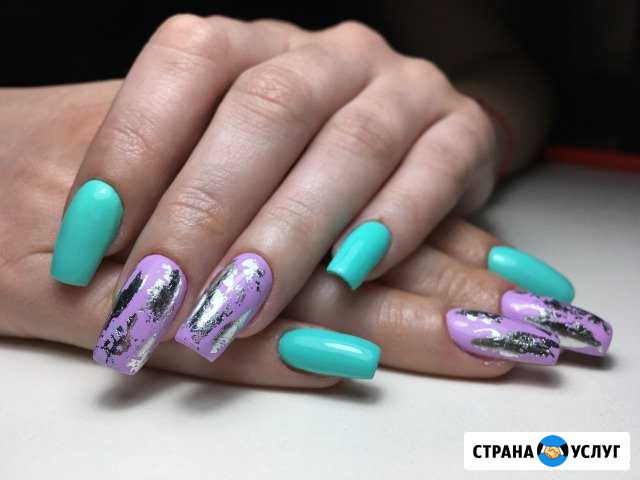Покрытие гель лаком;комбинированный маникюр;наращи Белореченск - изображение 1