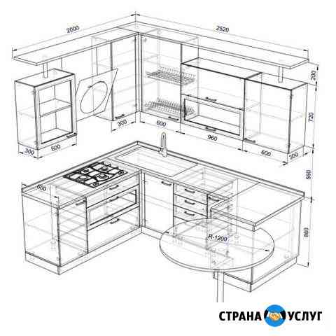 Разработка эскизов корпусной мебели Благовещенск