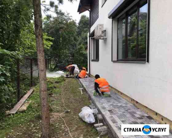 Укладка тротуарной плитки, бордюра, брусчатки Одинцово