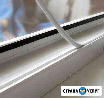 Установка заглушки в паз штапика Красноярск