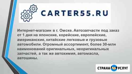 Автосервис+Интернет-магазин Carter55ru Омск