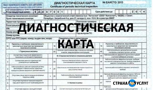 Диагностическая Карта, Техосмотр Москва - изображение 1