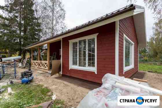 Каркасное брусовое строительство. Дома бани кровля Красноярск