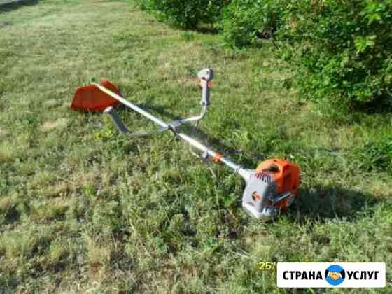 Покос травы триммером Чернянка