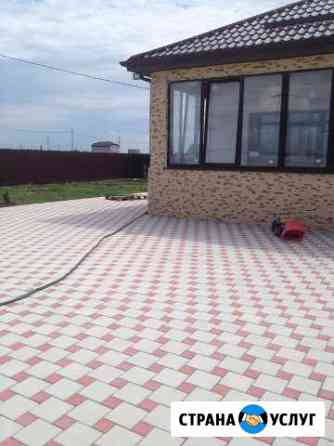 Укладка тротуарки с трамбовкой,врезки,бордюры Шахты