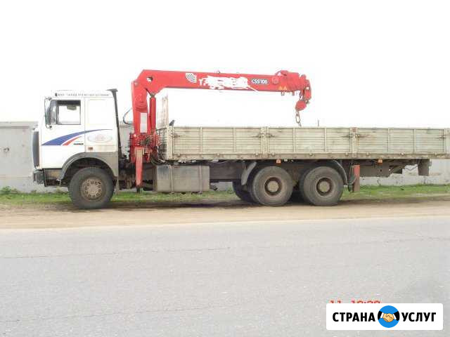 Услуги крана-манипулятора стрела7тн18м борт12тн 7м Саратов - изображение 1