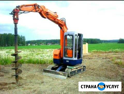Мини-Экскаватор+Ямобур свай Бурение Сваи Буровая Б Майкоп - изображение 1