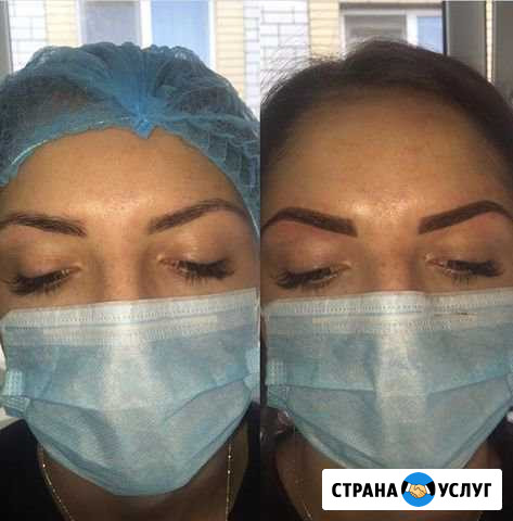 Теневая растушёвка бровей,татуаж межресничного кон Михайловск - изображение 1