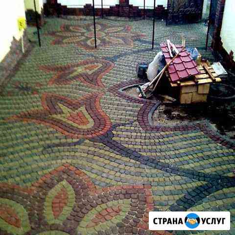 Укладка тротуарной плитки брусчатки и асфальта Самара