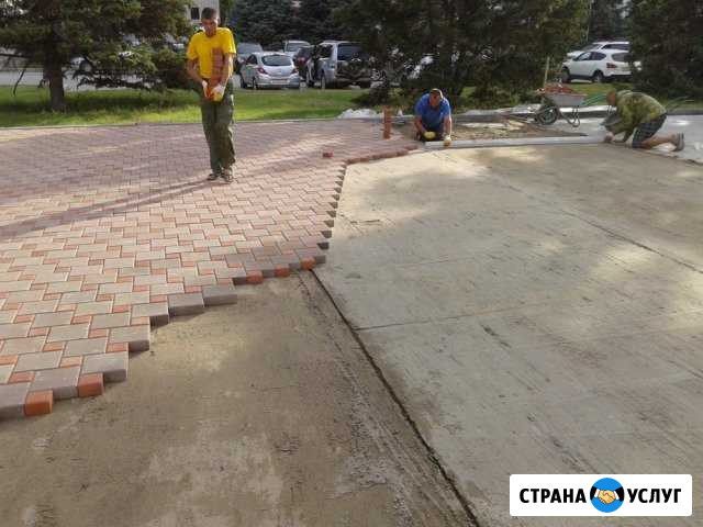 Укладка тротуарной плитки брусчатки Уфа - изображение 1