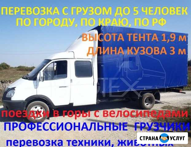 Грузоперевозки до 2 тонн + 5 человек Невинномысск - изображение 1