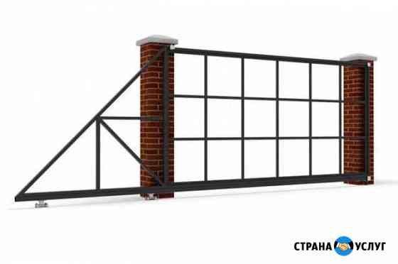 Каркас откатных ворот Уйское
