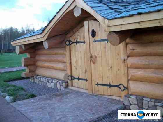 Срубы ручной рубки Луга